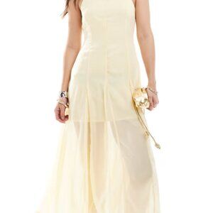 ASOS midi dress in yellow, US 0, BRAND NEW, tags on